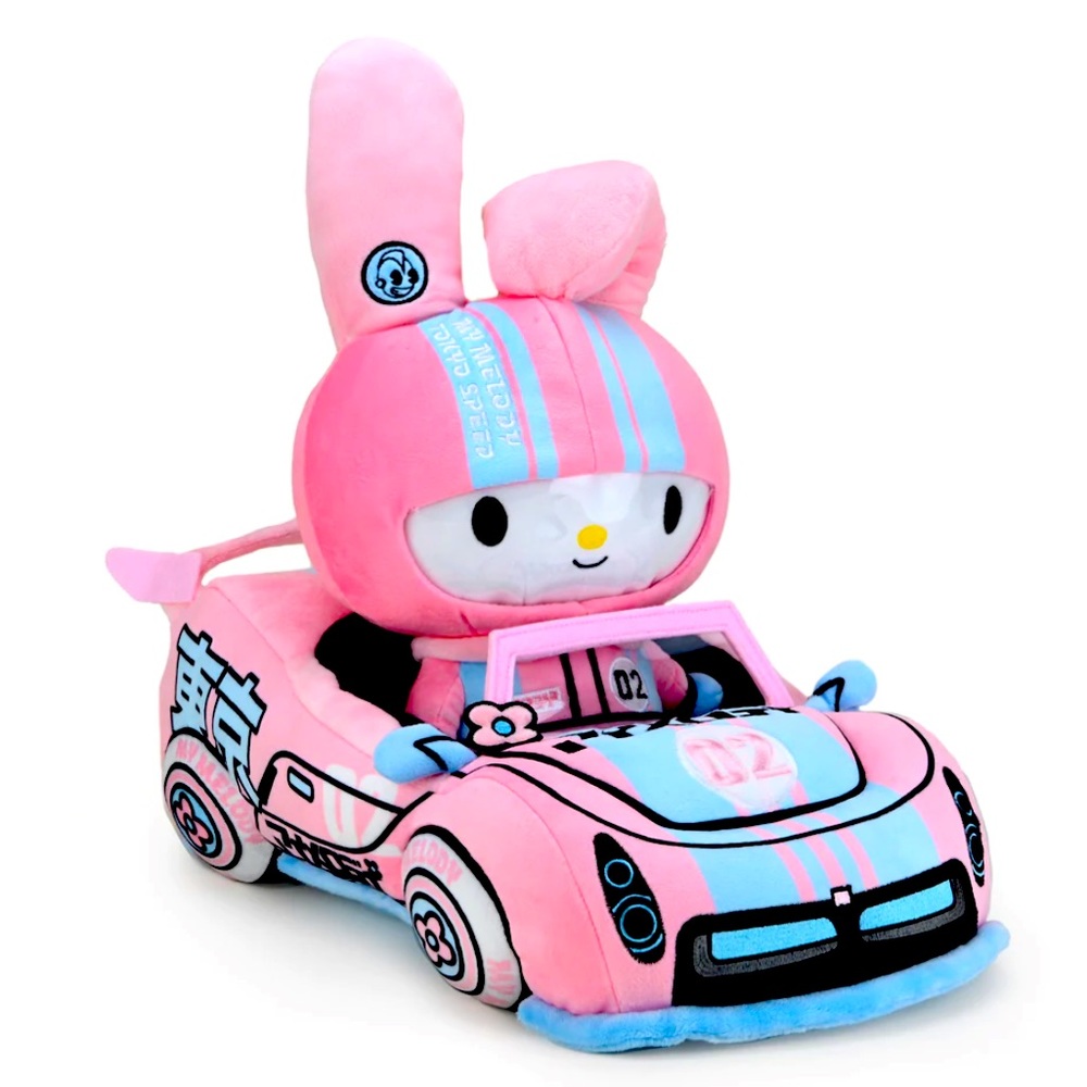 Hello Kitty and Friends My Melody Tokyo Speed Racer Plush. *NEW FACTORY SEALED*